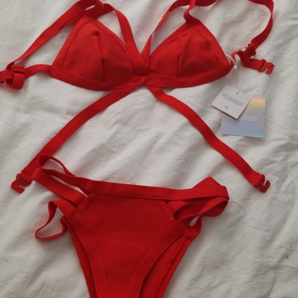 Missguided Strappy Bandage Bikini Size US 2